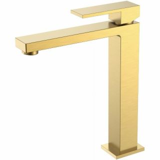 Смеситель для раковины Boheme Qubic 472-MG золото матовое